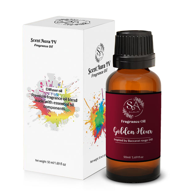 Golden Hour Diffuser Oil – Luxury Hotel Scent Inspired by Baccarat Rouge